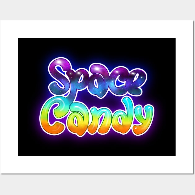 Space Candy Glow Wall Art by Toni Tees